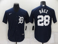 Men's Detroit Tigers Javier Baez #28 Navy Replica Baseball Jersey1
