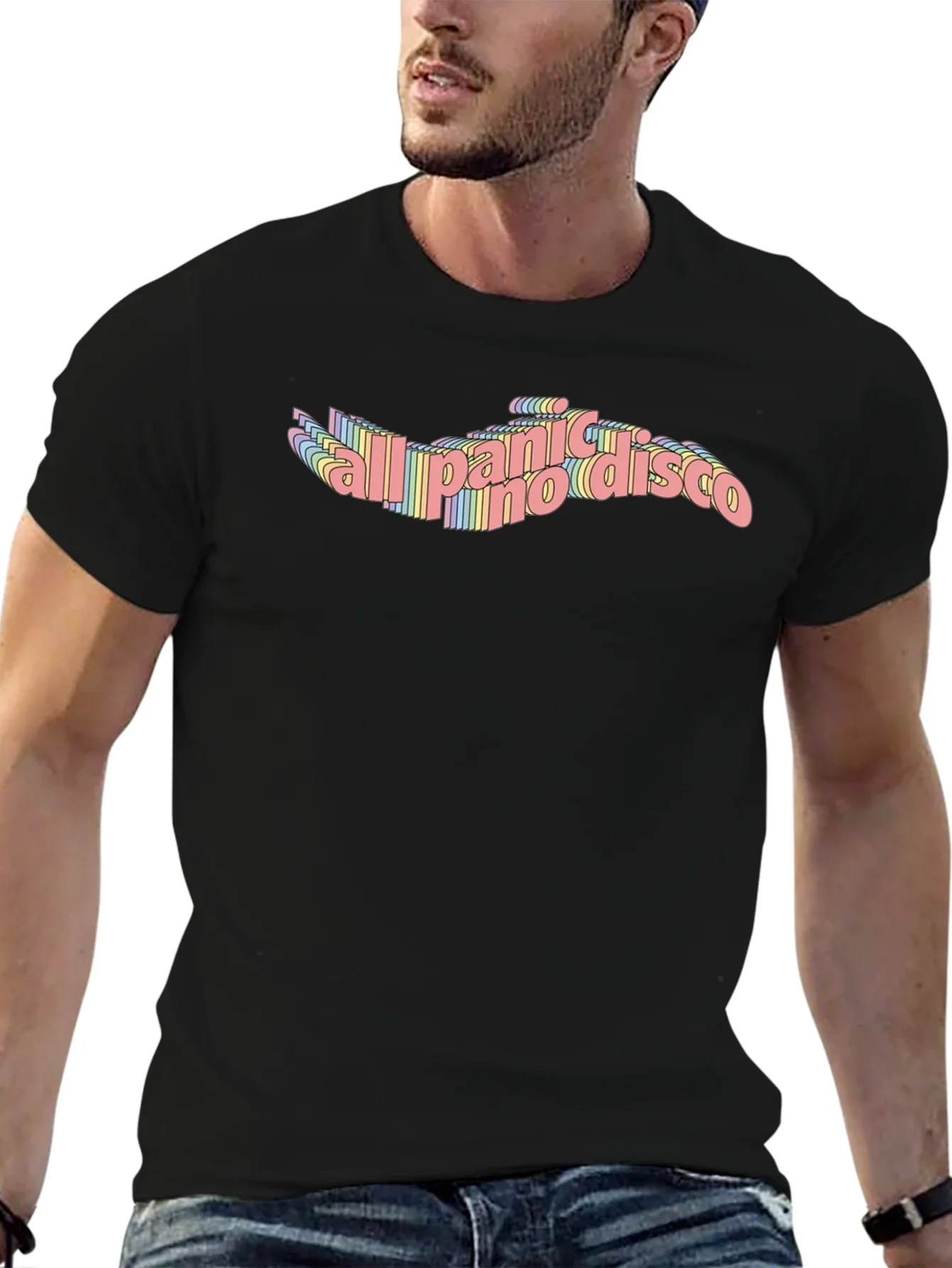 Panic! At The Disco Rainbow Text T-Shirt