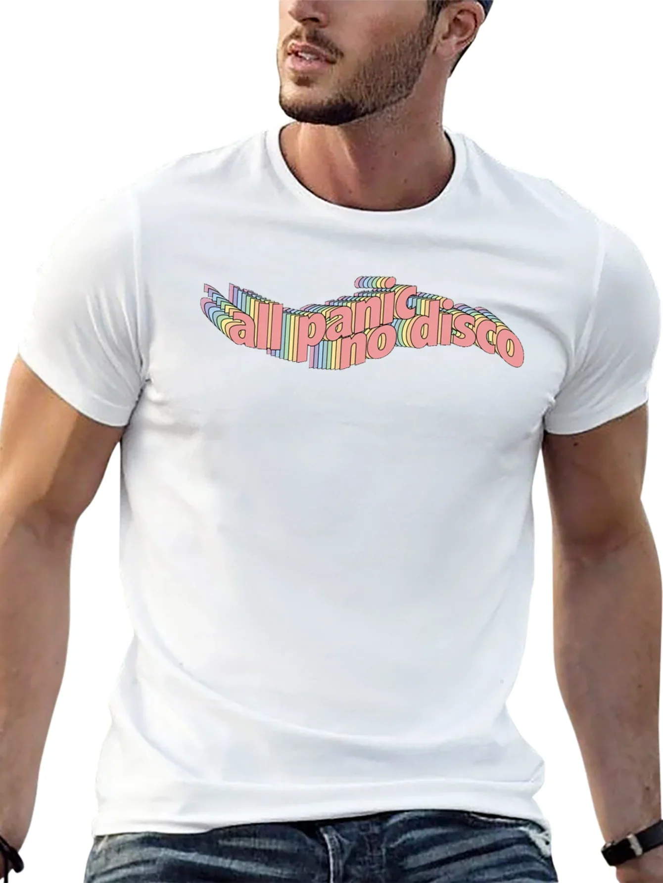 Panic! At The Disco Rainbow Text T-Shirt