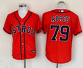 Men's Houston Astros Jose Abreu #79 Orange Limited Player Jersey1