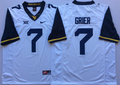 Men's West Virginia Mountaineers Will Grier #7 White Player Game Jersey