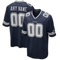 Custom1 Dallas Cowboys Navy Game Jersey1 Stitched Football Jerseys