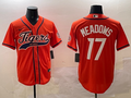 Men's Detroit Tigers Austin Meadows #17 Orange Replica Player Jersey1