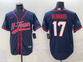 Men's Houston Texans Braxton Berrios #17 Navy Team Game Jersey