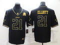 Men's Dallas Cowboys Ezekiel Elliott #21 Black Player Game Jersey1