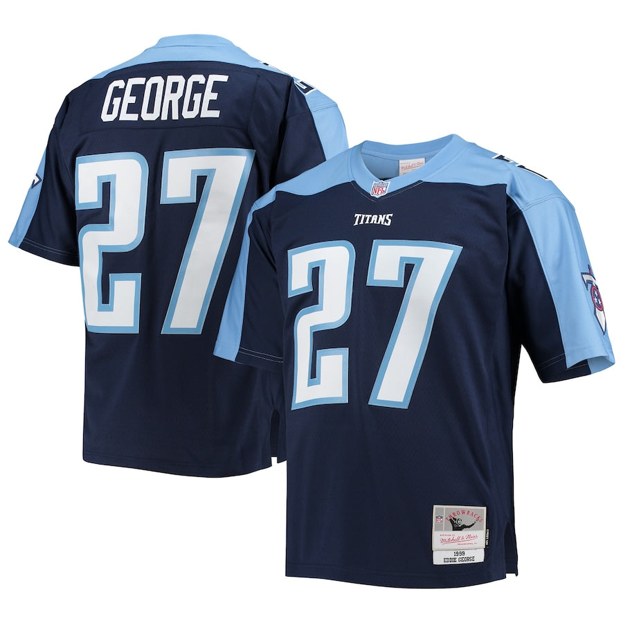 Men's Tennessee Titans Eddie George  Navy Legacy Replica Jersey