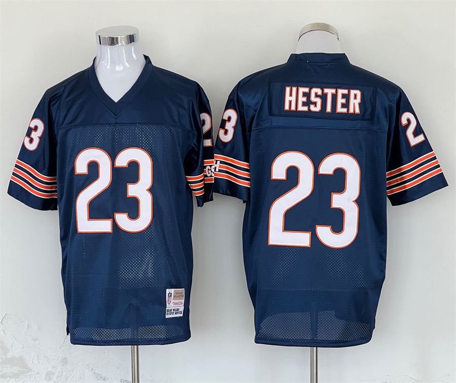 Men's Chicago Bears Devin Hester  Navy Legacy Replica Jersey1