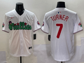 Men's Philadelphia Phillies Trea Turner #7 White Game Jersey1