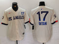 Men's Los Angeles Dodgers Shohei Ohtani #17 Cream 2024 City Connect Player Jersey1