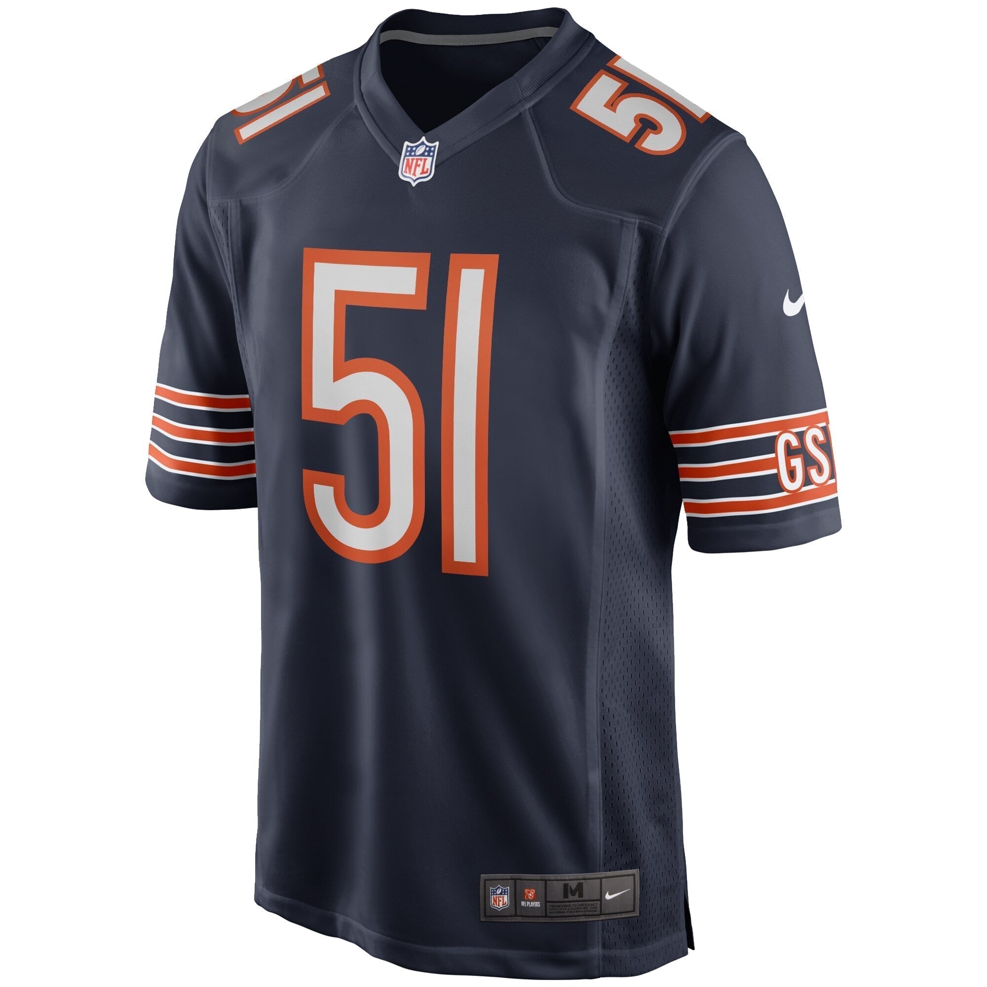 Dick Butkus Chicago Bears Nike Game Retired   Jersey - Navy
