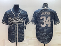 Men's Las Vegas Raiders Bo Jackson #34 Grey Camouflage Game Jersey1 Joint Edition