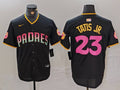Men's San Diego Padres Fernando Tatis Jr. #23 Black Player Jersey1 Joint Edition