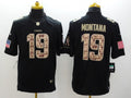Men's Kansas City Chiefs Joe Montana #19 Black Game Player Jersey1