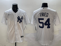 Men's New York Yankees Max Fried #54 White Home Limited Player Jersey1