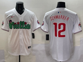 Men's Philadelphia Phillies Kyle Schwarber #12 White Game Jersey1