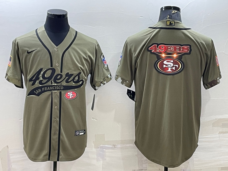 Men's San Francisco 49ers Olive 2022 Salute To Service Retired Player Limited Jersey1