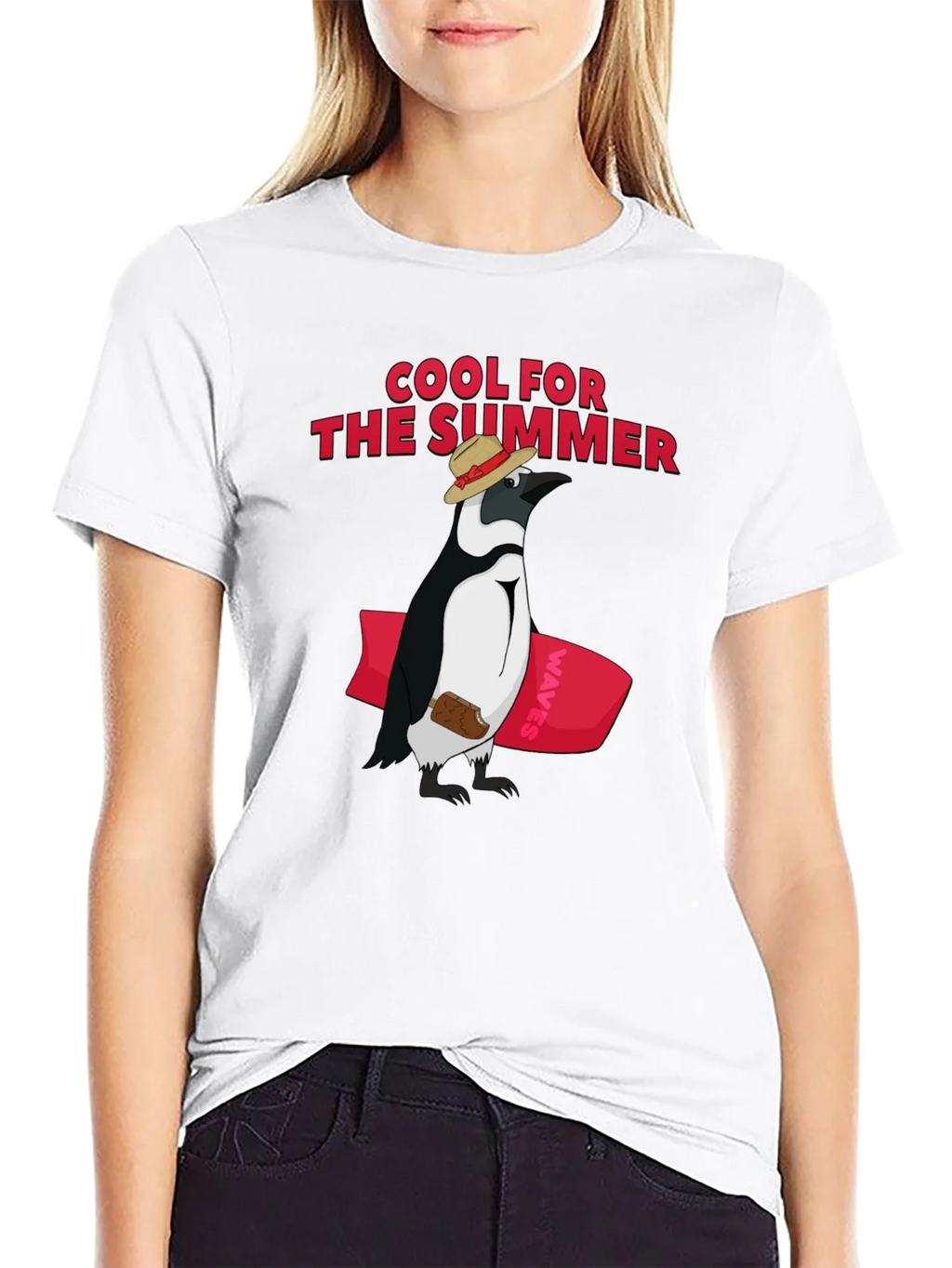 Cool Summer Penguin Graphic Tee