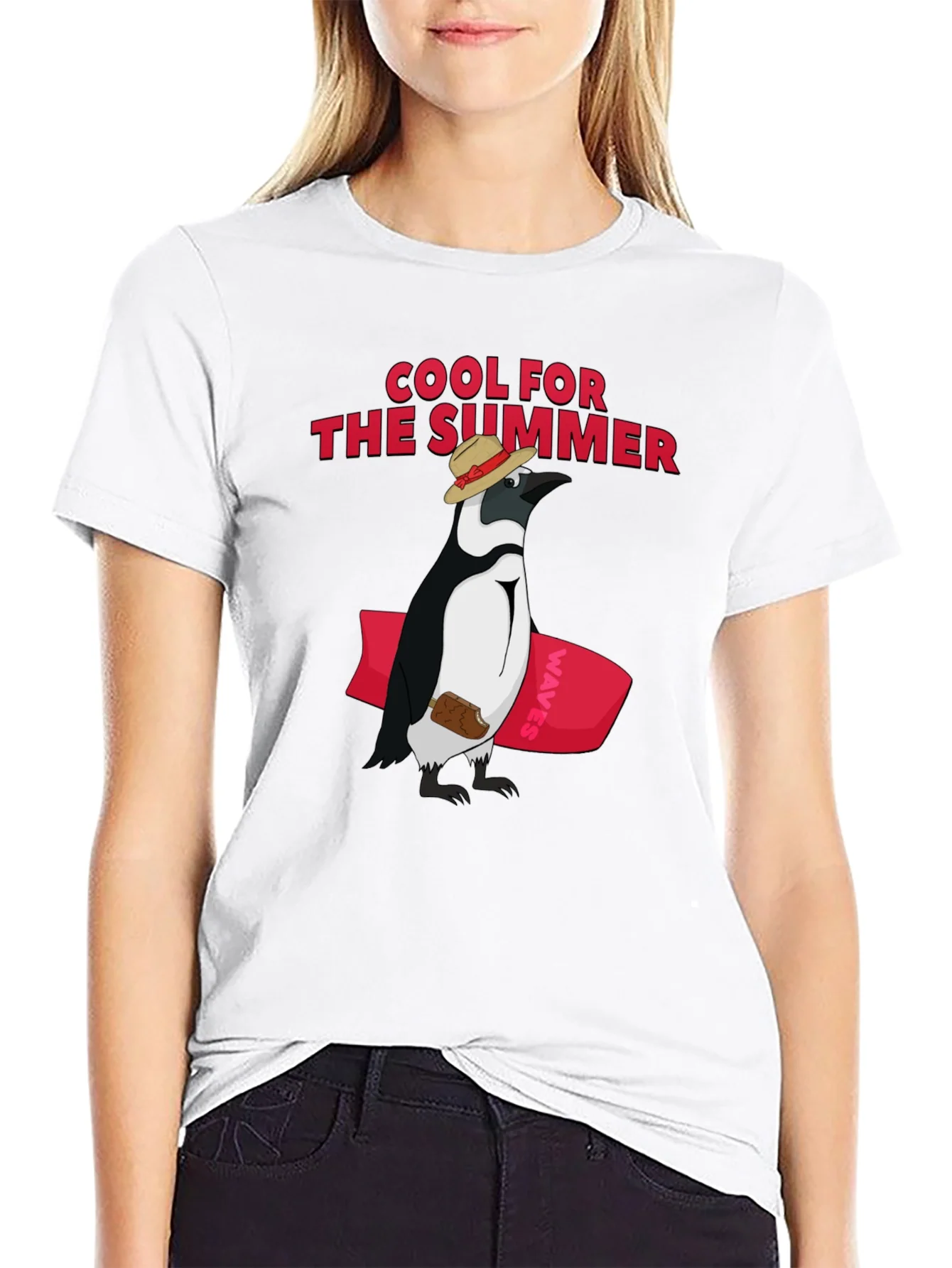 Cool Summer Penguin Graphic Tee