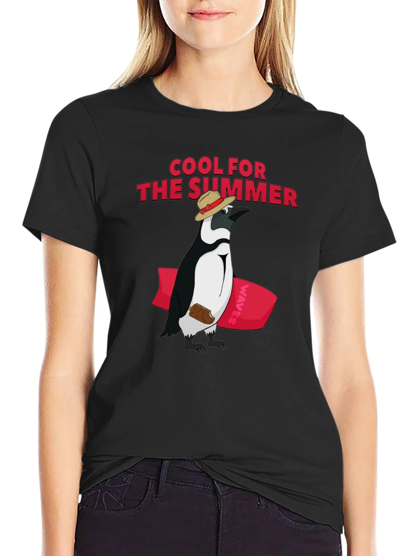 Cool Summer Penguin Graphic Tee