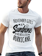 November Girls Sunshine Hurricane Black Tee