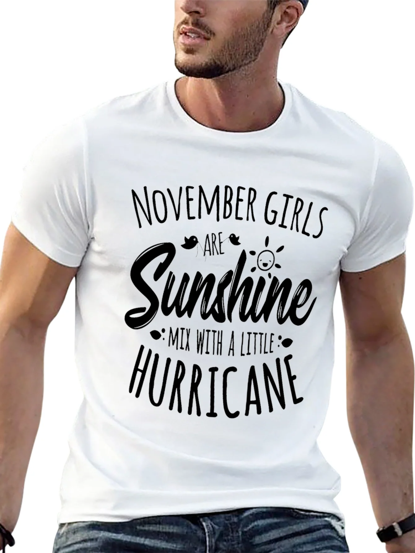 November Girls Sunshine Hurricane Black Tee