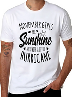 November Girls Sunshine Hurricane Black Tee