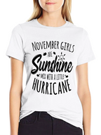 November Girls Sunshine Hurricane Black Tee