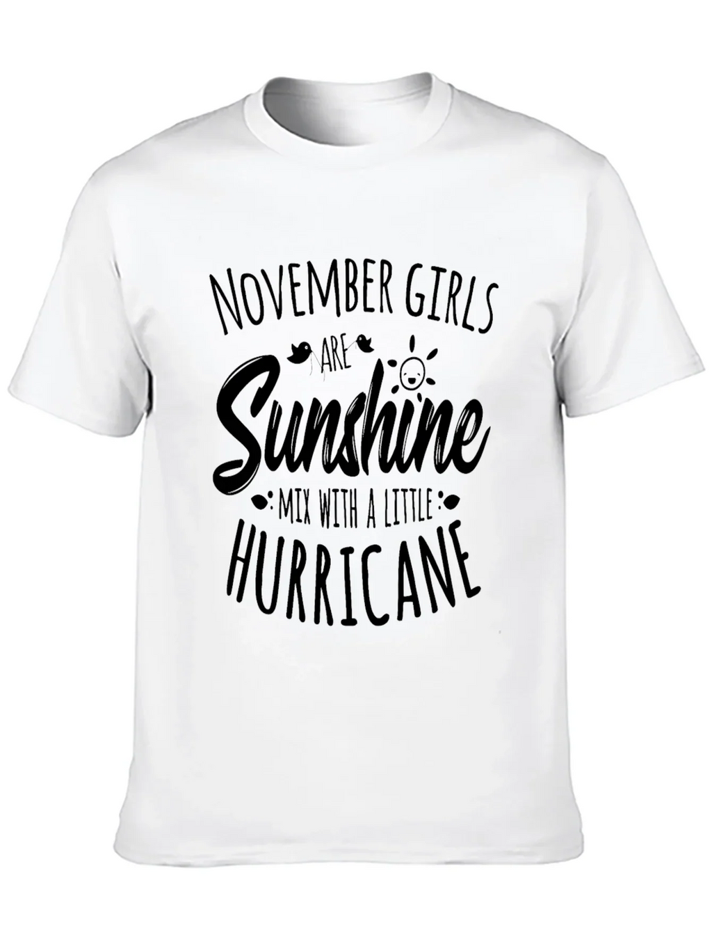 November Girls Sunshine Hurricane Black Tee