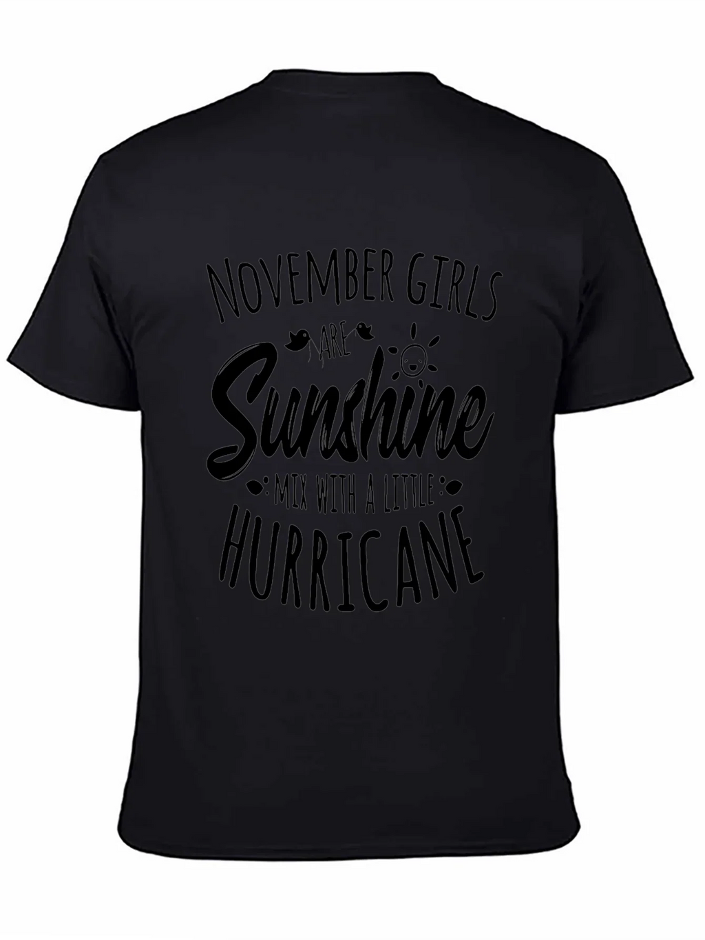 November Girls Sunshine Hurricane Black Tee