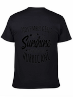 November Girls Sunshine Hurricane Black Tee