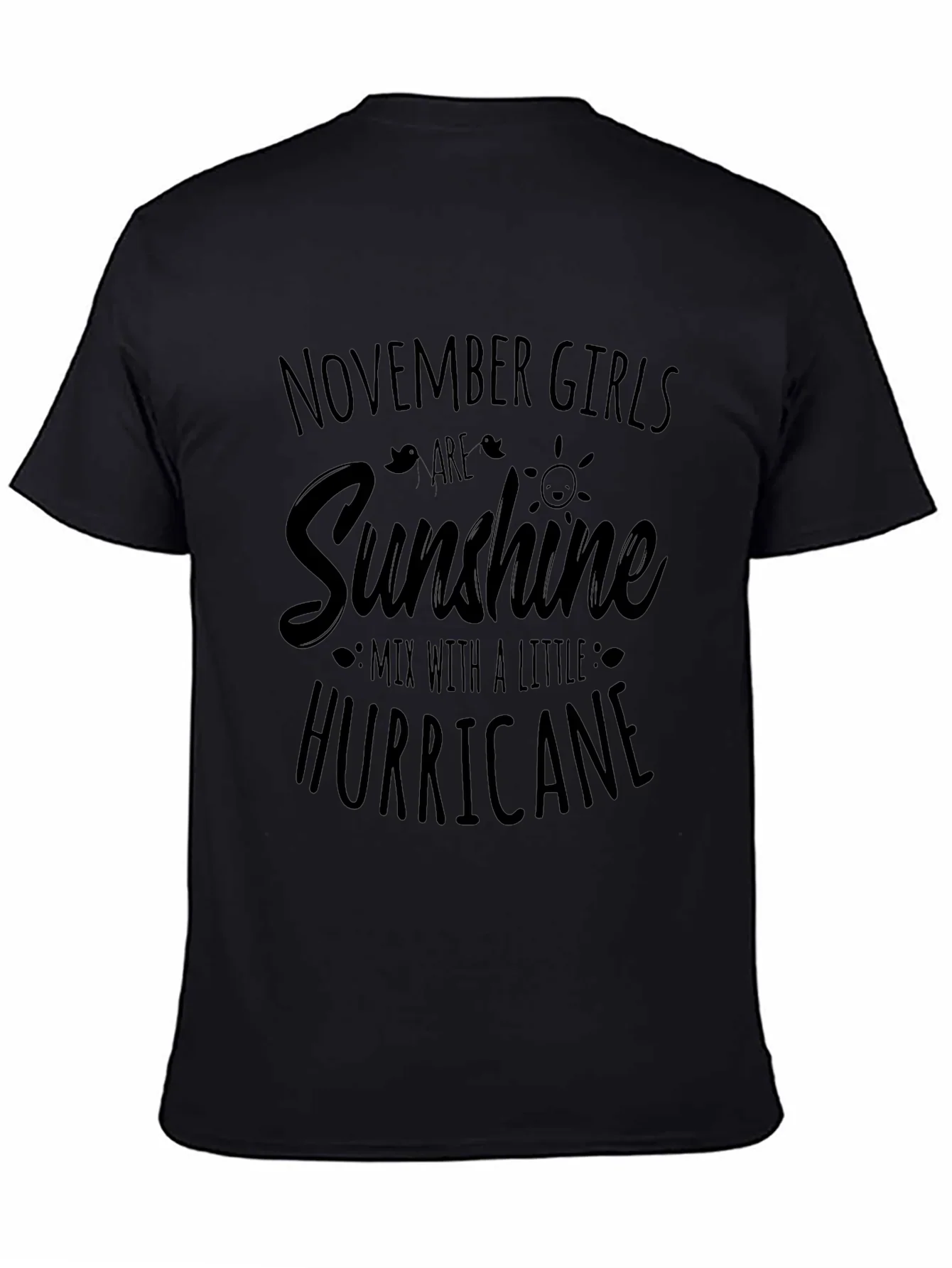 November Girls Sunshine Hurricane Black Tee