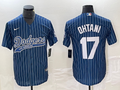 Men's Los Angeles Dodgers Shohei Ohtani #17 Blue Game Jersey1 Joint Edition