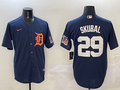 Men's Detroit Tigers Tarik Skubal #29 Navy Limited Player Jersey1