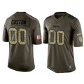 Custom1 Green Bay Packers Olive Camo Salute To Service Veterans Day Limited Jersey1 Stitched American Football Jerseys