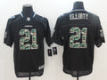 Men's Dallas Cowboys Ezekiel Elliott #21 Black Alternate Player Jersey1