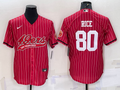 Men's San Francisco 49ers Jerry Rice #80 Red Player Jersey1 Joint Edition