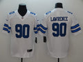 Men's Dallas Cowboys DeMarcus Lawrence #90 White Custom1 Game Jersey1