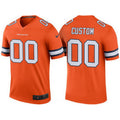 Custom1 Denver Broncos Orange  Color Rush Legend Limited Jersey1 Stitched Jersey1 American Football Jerseys