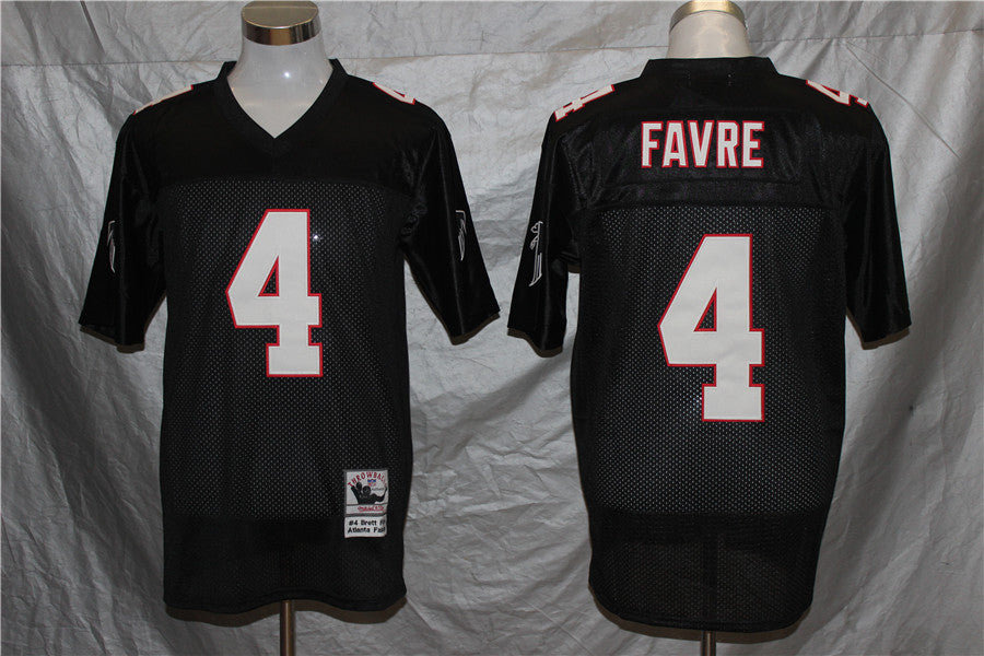 Men's Atlanta Falcons Brett Favre  Black Legacy Replica Jersey1