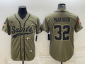 Men's New Orleans Saints Tyrann Mathieu #32 Olive 2022 Salute To Service Retired Player Limited Jersey1 Joint Edition