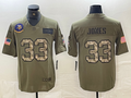 Men's Minnesota Vikings Aaron Jones #33 Olive Player Jersey2