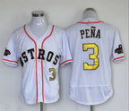 #3 Jeremy Pena Houston Astros 2023 White gold collection replica-player Jerseys Stitches Baseball Jerseys