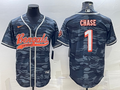 Men's Cincinnati Bengals Ja'Marr Chase #1 Grey Camouflage Fashion Game Jersey1