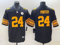 Men's Pittsburgh Steelers Joey Porter Jr. #24 Black Game Player Jersey1