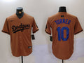 Men's Los Angeles Dodgers Justin Turner #10 Brown Replica Player Jersey1