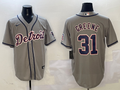 Men's Detroit Tigers Riley Greene #31 Gray Replica Player Jersey1