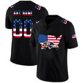 Custom1 Baltimore Ravens Football Black Limited Fashion Flag Stitched American Football Jerseys