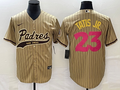 Men's San Diego Padres Fernando Tatis Jr. #23 Tan Replica Team Jersey1 Joint Edition