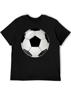 Soccer Ball Graphic T-Shirt - Black