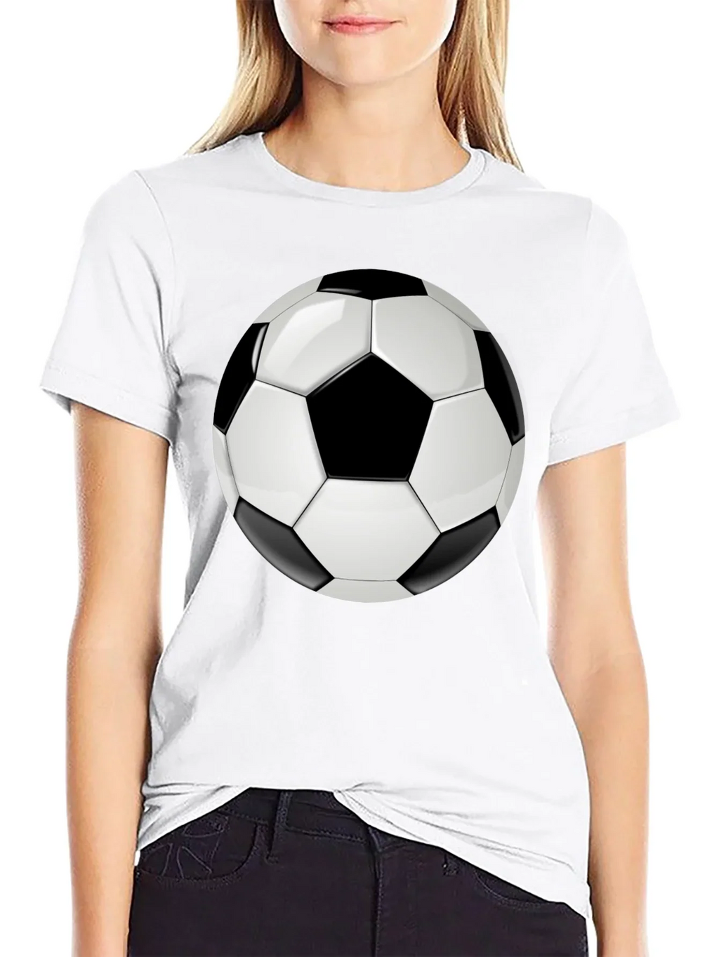 Soccer Ball Graphic T-Shirt - Black